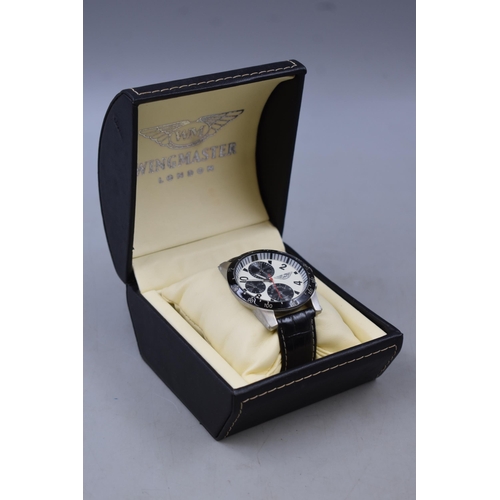 Wingmaster of London T0967 Gents Watch with Leather Strap and Case ...