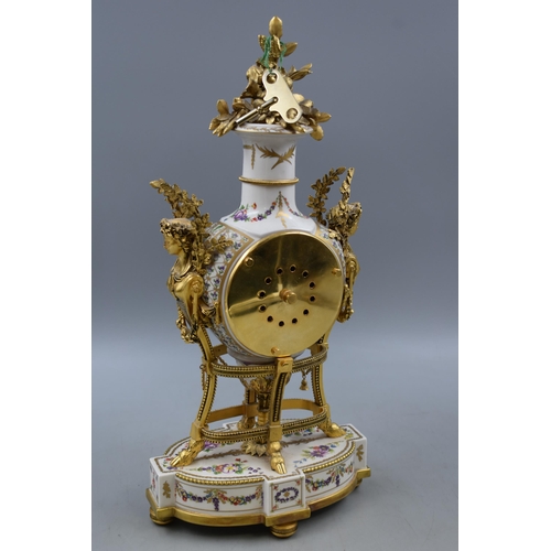 2 - A Victoria and Albert Museum Reproduction Marie Antoinette Porcelain Clock. Movement Designed by Fra... 