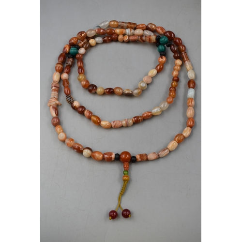 83 - A Colourful Onyx Necklace, Approx 52