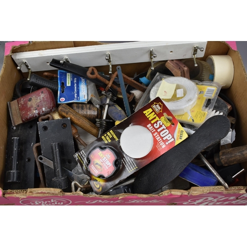 690 - Large Selection of Mixed Tools  and Accessories including Hammers, Cobblers last, Hinges and More