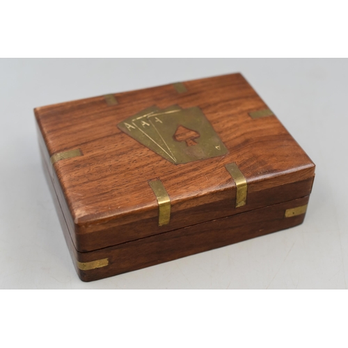 141 - Wooden Box Containing Mixed Coinage