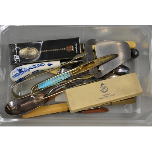 357 - A Mixed Selection of Cutlery, Includes Silver Plated and More.