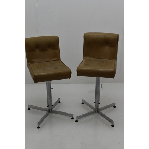 555 - Two Vintage Bar Stools a/f