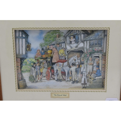 631 - Anton Pieck and M Richardson 3D Framed and Glazed Prints