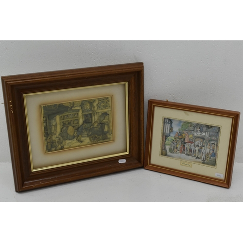 631 - Anton Pieck and M Richardson 3D Framed and Glazed Prints