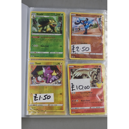 414 - Approx 115 Pokemon Trading Cards in Album including Basic, Stage 1, Stage 2, Energy, and Trainer