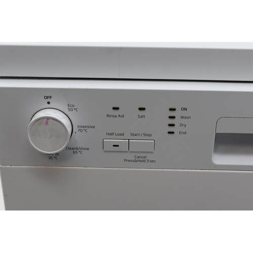 587 - A Beko DFC04C10W Freestanding Dishwasher in White. Powers on When Tested.