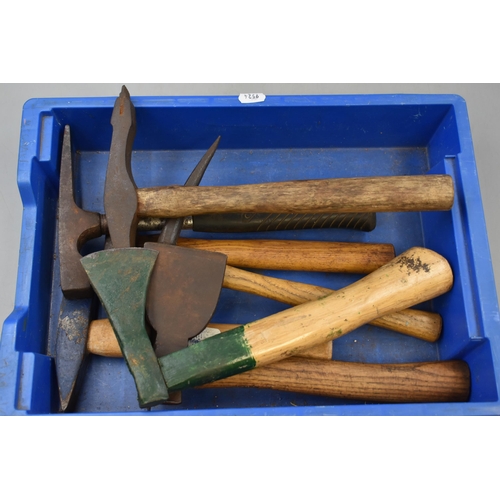 607 - A Selection of Brickmaker's Tools Including Whitehouse and Two Axes.