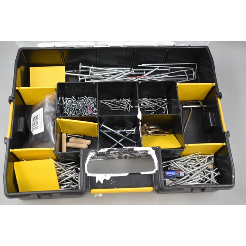 630 - Stanley Fixings Organiser complete with Contents (44cm x 33cm)