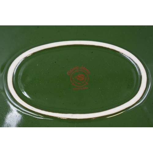 666 - Emerald Forrest Collection Serving Platter, Utensil Set and Pasta Jar