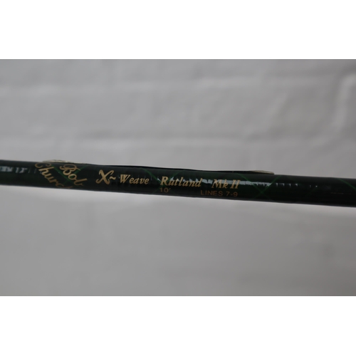 bob church fly fishing rods Bob Church X-Weave Rutland two Piece fly Fishing Rod, complete with Case,  Shakespeare Beaulite Reel,