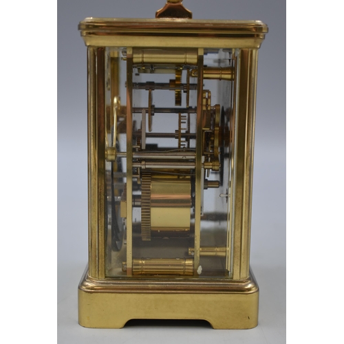 13 - L 'Epee Saint Luxanne, French Brass Cased Carriage Clock complete with Key