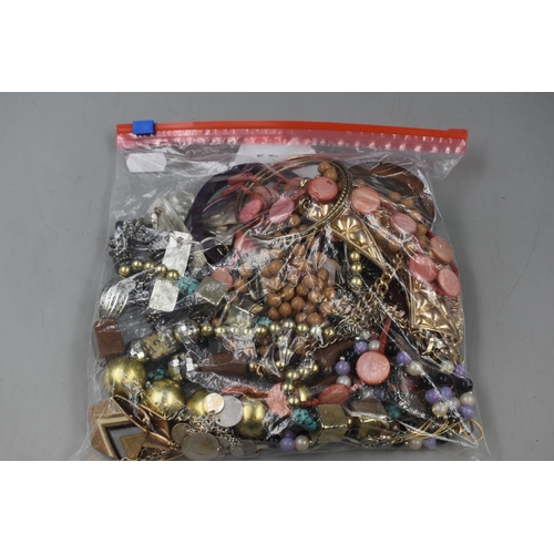 430 - Sealed Bag of Unsorted Jewellery 737g