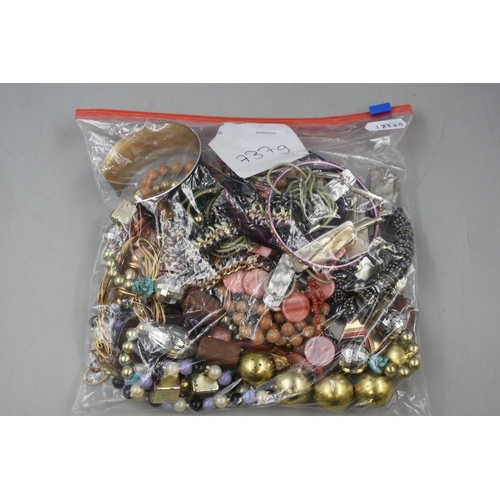 430 - Sealed Bag of Unsorted Jewellery 737g