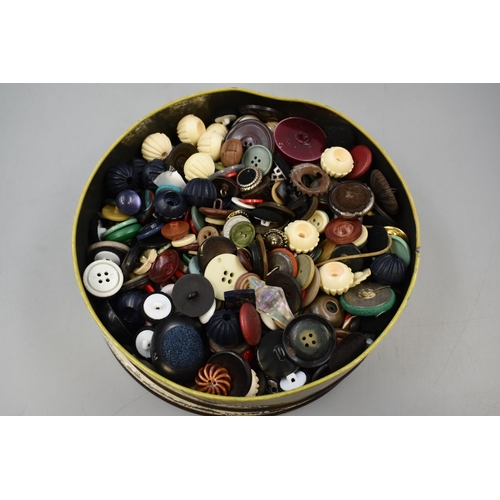 454 - Large Selection of Vintage Buttons, Sankyo Japanese Musical Figurine and a Coalport Trinket Dish