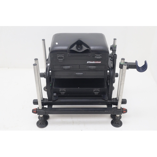 508 - Grand Slam World Class Angling Seat /  Box with Extendable Platform and accessories to include Rod R... 