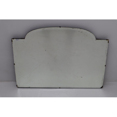 580 - Vintage Oak Backed Bevel Edged Wall Mirror (30