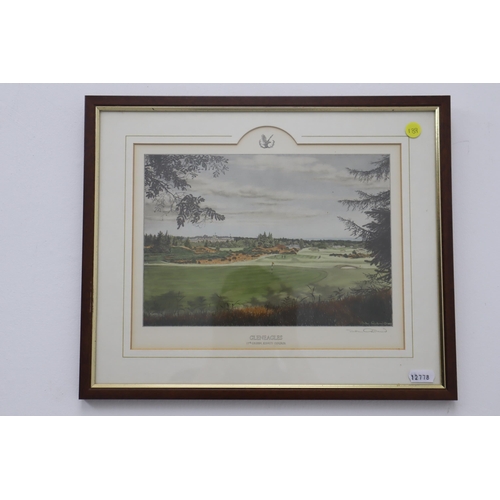 581 - Two John Morland Signed Framed and Glazed Pints depicting The 13th and 17th Holes at Gleneagles