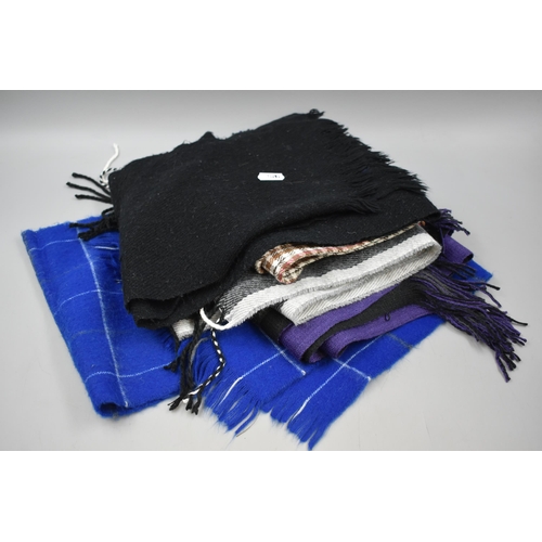 644 - selection of five gentleman scarves to include one court elle and one Jeff Banks