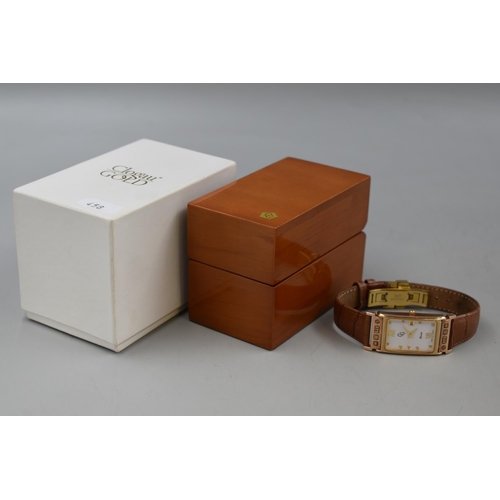 4 - A Gentleman's Clogau 9ct yellow and rose gold Hallmarked wristwatch, the rectangular dial with nine ... 