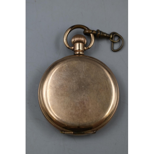 74 - Full Hunter Buren 7 Jewel Star Dennison Pocket Watch (No Glass)