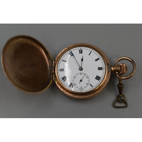 74 - Full Hunter Buren 7 Jewel Star Dennison Pocket Watch (No Glass)