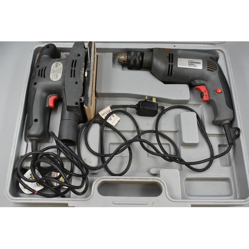 418 - Performance 710w Hammer Drill, and Sheet Sander in Case