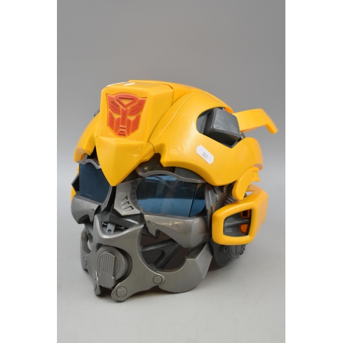 421 - Transformers Bumblebee Electronic Head Mask