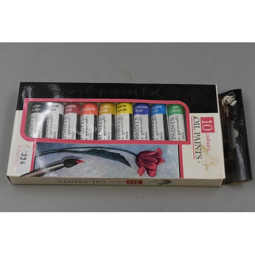 437 - Set of 10 Oil Paints and a Arts and Crafts Paint Set