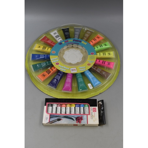 437 - Set of 10 Oil Paints and a Arts and Crafts Paint Set