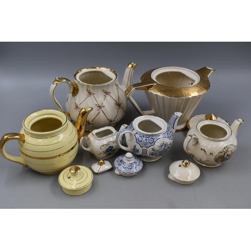 629 - A Selection of Six Sadler Tea Pots