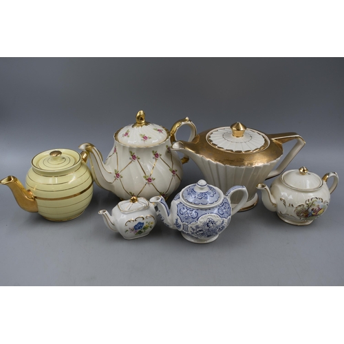 629 - A Selection of Six Sadler Tea Pots