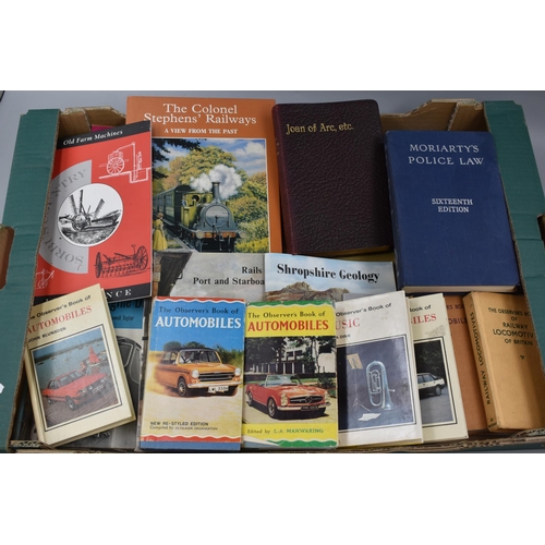 632 - A Selection of Vintage Books. Includes Observer Books, Railway Books, Joan of Arc and More.