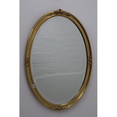 633 - Two Gilt Framed Mirrors One Oval and One Square