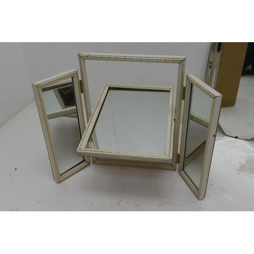 634 - Two Mirrors. Includes a Bedroom Folding Mirror and A Twelve Sided Wall Mirror. Wall Mirror Approx 69... 