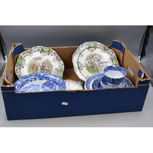 644 - A Large Selection of Spode Ceramics. Includes Byron, Blue and White, And More.