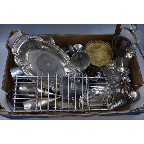 552 - Mixed Lot of Metalware to include Condiment Sets, Goblets, Silver Plate, and lots more interesting i... 