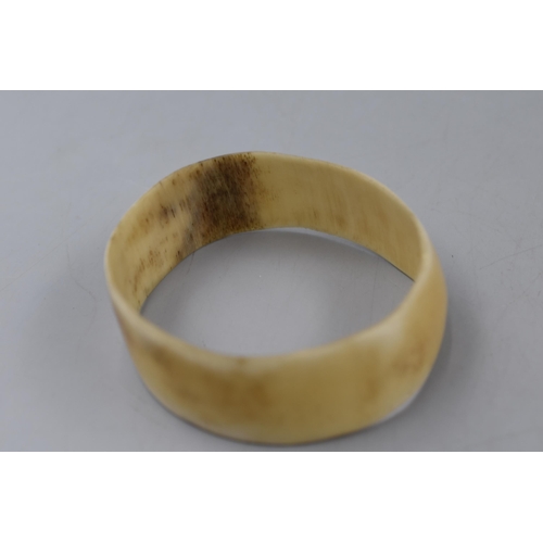 19 - Vintage Ethnic Art Bone Bangle