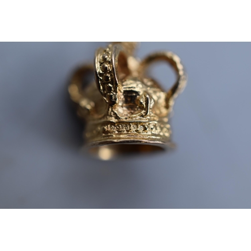 33 - Hallmarked Gold 375 Crown Pendant/Charm. Approx. 3.31 grams