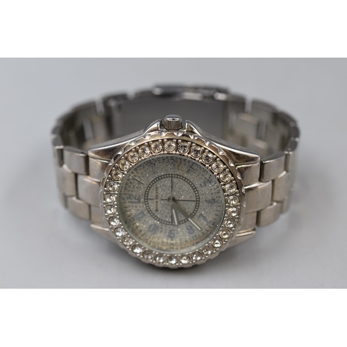 60 - River Island Quartz Watch with Jewelled Bezel (Working)