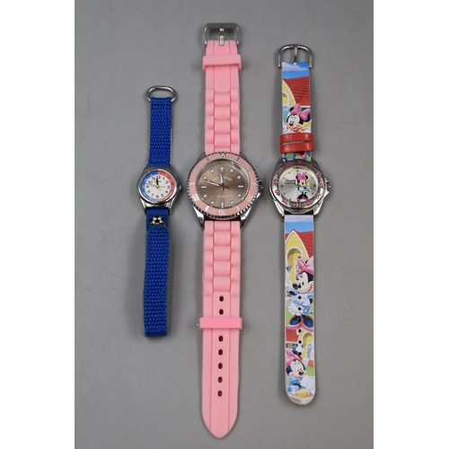 62 - Mixed Lot of Watches to include Official Disney Mini Mouse, Lorus lear The Time Watch and Jack and B... 