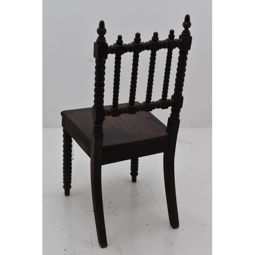 526 - Victorian 19th Century Oak Bobbin chair