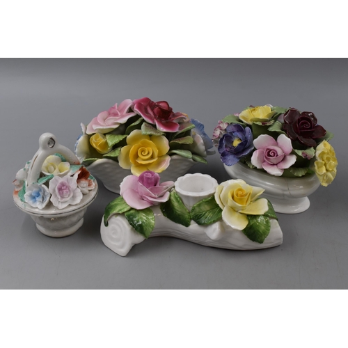 Collection of Porcelain Posy Bowls to include Royal Stratford ...