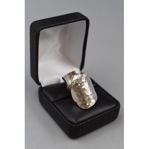 4 - Silver 925 Spiral Ring Complete with Presentation Box