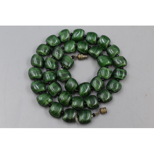 12 - Natural African Malachite Necklace