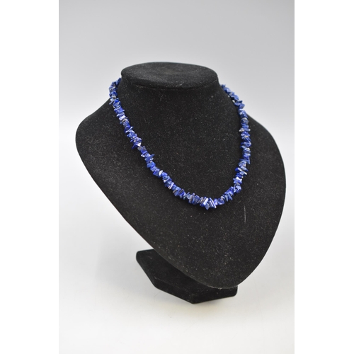 22 - Lapis Lazuli Chip Bead Necklace (16