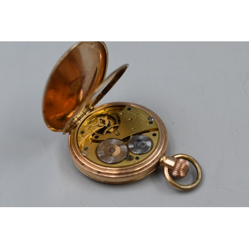 24 - Antique Waltham Gold Plated Pocket Watch, Full Hunter, Working When Tested