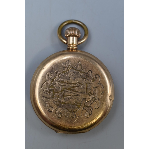 24 - Antique Waltham Gold Plated Pocket Watch, Full Hunter, Working When Tested