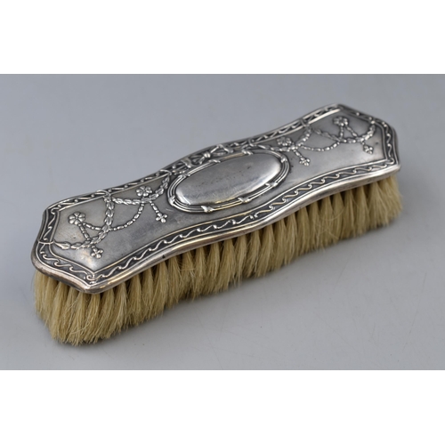 26 - Hallmarked Birmingham Silver Clothes Brush