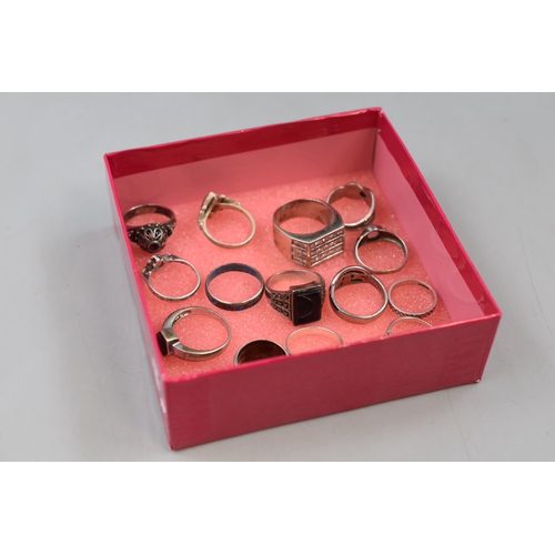 35 - Selection of Fourteen Silver 925 Rings